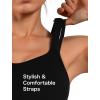 image:imageYvette Yoga Sports Bras Carving Series Spaghetti Strap Padded Breathable Workout Crop Tank Tops Sports Bra for WomenBlack