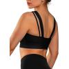 image:imageYvette Yoga Sports Bras Carving Series Spaghetti Strap Padded Breathable Workout Crop Tank Tops Sports Bra for WomenBlack