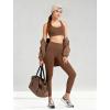 image:imageYvette Yoga Sports Bras for Women Hollow Racerback Light Support Low Impact Paded Bra with Removable PadsBrown