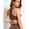 image:imageYvette Yoga Sports Bras for Women Hollow Racerback Light Support Low Impact Paded Bra with Removable PadsBrown