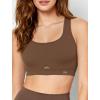 image:imageYvette Yoga Sports Bras for Women Hollow Racerback Light Support Low Impact Paded Bra with Removable PadsBrown