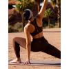 image:imageYvette Yoga Sports Bras for Women Hollow Racerback Light Support Low Impact Paded Bra with Removable PadsBrown