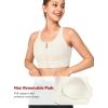 image:imageYvette Front Closure Sports Bras for Women High Support Large Bust Supportive Sports Bra High Impact for RunningIvory