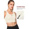 image:imageYvette Front Closure Sports Bras for Women High Support Large Bust Supportive Sports Bra High Impact for RunningIvory