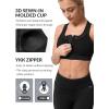 image:imageYvette High Impact Women Sports Bra Front Closure Double Deck Mesh Running Bra for Plus SizeBlack