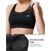 image:imageYvette Plus Size Sports Bras for Women Comfortable Racerback Supporttive Sports Bra Medium Impact WirelessBlack