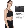 image:imageYvette Adjustable Sports Bras for Women High Impact Support  Zip Front Sports Bra Plus Size Wireless for Running WorkoutBlack