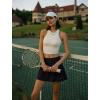 image:imageYvette Athletic Skirt for Tennis Golf Pickleball  High Waisted Sports Skorts with PocketsWhite