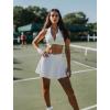 image:imageYvette Athletic Skirt for Tennis Golf Pickleball  High Waisted Sports Skorts with PocketsWhite