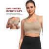 image:imageYvette Nursing Sports Bra for Women High Support Breastfeeding Running Bra Plus Size with Adjustable Straps Padded Plus SizeBrown