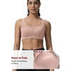 image:imageYvette Womens High Impact Sports Bra for Running  High Support No Bounce Large Bust Pickleball Gym Workout Adjustable Straps Crisscross Back Wireless Sewn in PadsLight Pink