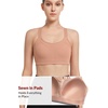 image:imageYvette Womens High Impact Sports Bra for Running  High Support No Bounce Large Bust Pickleball Gym Workout Adjustable Straps Crisscross Back Wireless Sewn in PadsDark Pink
