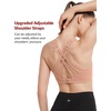 image:imageYvette Womens High Impact Sports Bra for Running  High Support No Bounce Large Bust Pickleball Gym Workout Adjustable Straps Crisscross Back Wireless Sewn in PadsDark Pink