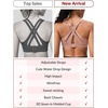 image:imageYvette Womens High Impact Sports Bra for Running  High Support No Bounce Large Bust Pickleball Gym Workout Adjustable Straps Crisscross Back Wireless Sewn in PadsLight Pink