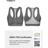 image:imageYvette Zip Front High Impact Sports Bra for Large BustGrey