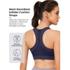 image:imageYvette Zip Front High Impact Sports Bra for Large BustSea Blue