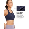 image:imageYvette Zip Front High Impact Sports Bra for Large BustSea Blue