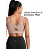 image:imageYvette Front Zip Sports Bra for Women High Support BowBackPink