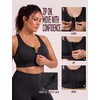 image:imageYvette HighSupport Sports Bra for Women ZipFront Design with Grid MeshBlack