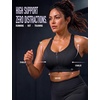 image:imageYvette HighSupport Sports Bra for Women ZipFront Design with Grid MeshBlack