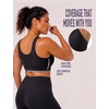 image:imageYvette HighSupport Sports Bra for Women ZipFront Design with Grid MeshBlack