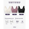 image:imageYvette HighSupport Sports Bra for Women ZipFront Design with Grid MeshOffwhite