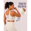 image:imageYvette HighSupport Sports Bra for Women ZipFront Design with Grid MeshOffwhite