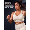 image:imageYvette HighSupport Sports Bra for Women ZipFront Design with Grid MeshOffwhite