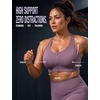 image:imageYvette HighSupport Sports Bra for Women ZipFront Design with Grid MeshPurple