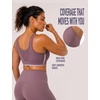image:imageYvette HighSupport Sports Bra for Women ZipFront Design with Grid MeshPurple