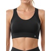 image:imageYvette Adjustable Straps High Support Sports Bra Round NeckBlack