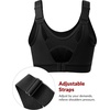 image:imageYvette Adjustable Straps High Support Sports Bra Round NeckBlack