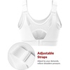 image:imageYvette Adjustable Straps High Support Sports Bra Round NeckWhite