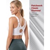 image:imageYvette Adjustable Straps High Support Sports Bra Round NeckWhite