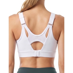 image:imageYvette Adjustable Straps High Support Sports Bra Round NeckWhite