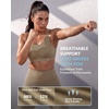 image:imageYvette High Impact Sports Bra for Women Adjustable Straps Soft SupportLight Brown