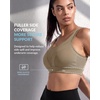 image:imageYvette High Impact Sports Bra for Women Adjustable Straps Soft SupportLight Brown