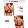 image:imageYvette Adjustable High Support Sports Bra for RunningBurgundy