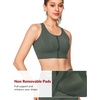 image:imageYvette Front Closure High Impact Sports Bra for WomenDark Green