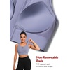 image:imageYvette Front Closure High Impact Sports Bra for WomenLight Purple