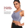 image:imageYvette Front Closure High Impact Sports Bra for WomenLight Purple