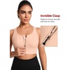 image:imageYvette Front Closure High Impact Sports Bra for WomenPastel Pink