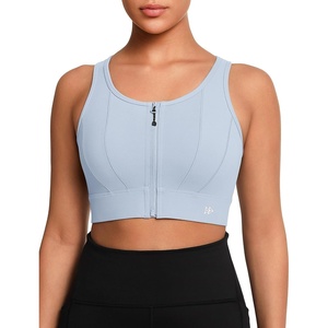 image:imageYvette Front Closure High Impact Sports Bra for WomenBlue