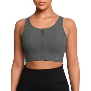 image:imageYvette Front Closure High Impact Sports Bra for WomenGrey
