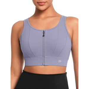 image:imageYvette Front Closure High Impact Sports Bra for WomenLight Purple