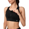image:imageYvette High Impact Zip Front Sports Bra for WomenBlack