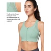 image:imageYvette High Impact Zip Front Sports Bra for WomenLight Green