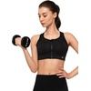 image:imageYvette High Impact Zip Front Sports Bra for WomenLight Green