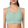 image:imageYvette High Impact Zip Front Sports Bra for WomenLight Green
