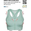 image:imageYvette High Impact Zip Front Sports Bra for WomenLight Green
